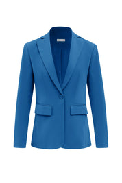 Cicy Bell Womens Royal Blue Casual Work Blazers