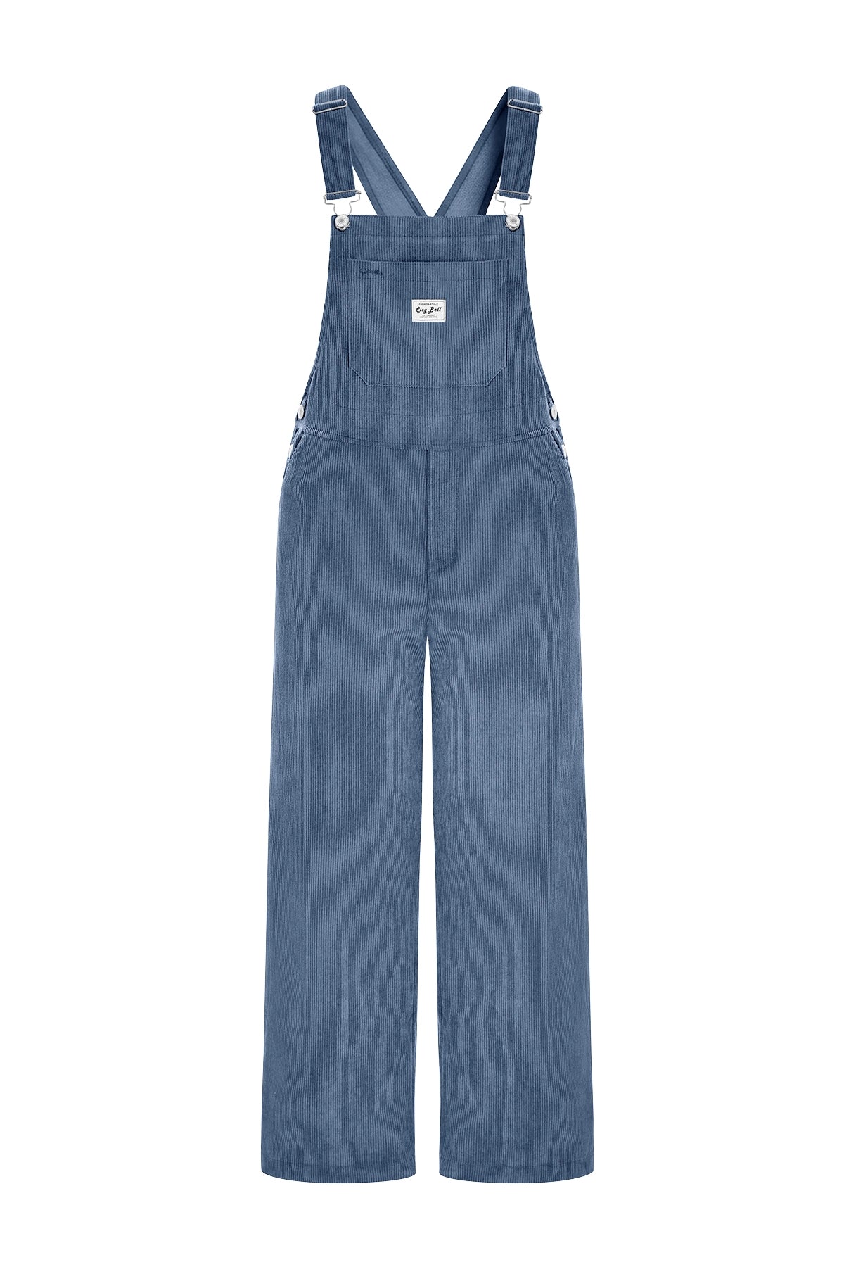 Cicy Bell Womens Blue Corduroy Bib Overalls