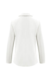 Cicy Bell Womens White Casual Work Blazers