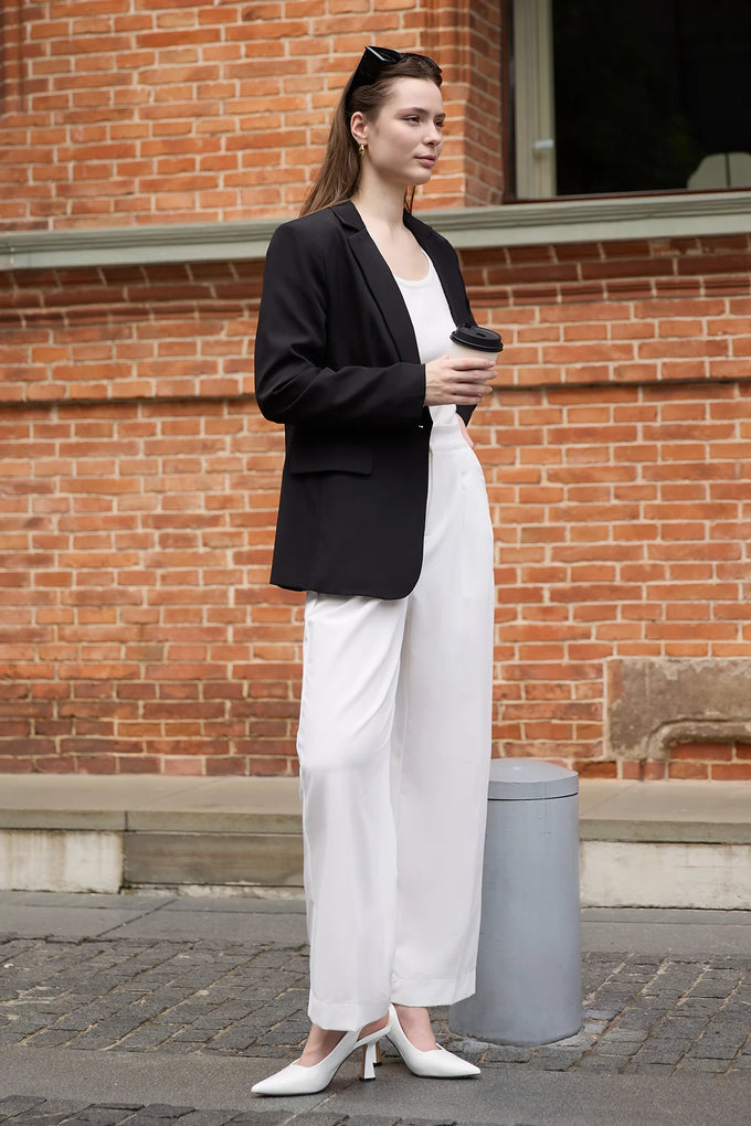 Cicy Bell Womens Black Casual Work Blazers