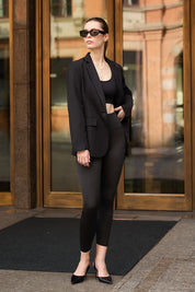 Cicy Bell Womens Black Casual Work Blazers