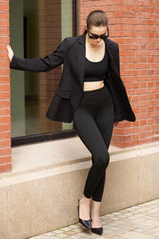 Cicy Bell Womens Black Casual Work Blazers