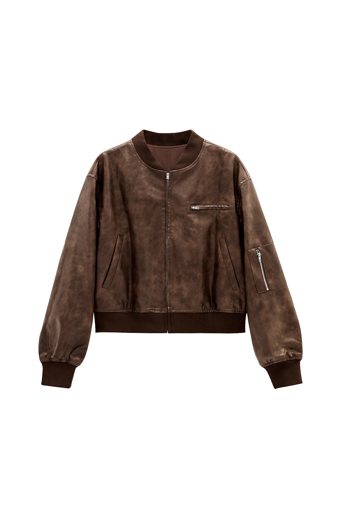 Cicy Bell Womens Brown Bomber Jackets