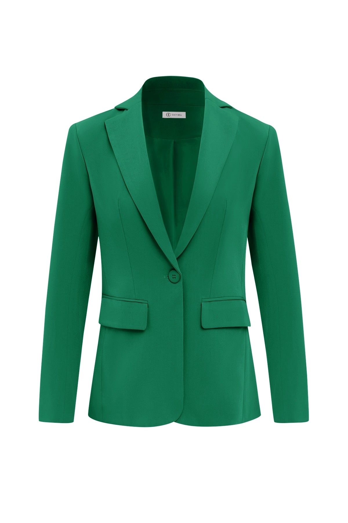 Cicy Bell Womens Dark Green Casual Work Blazers