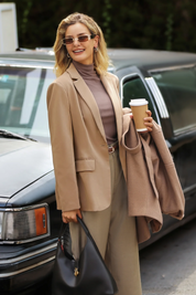 Cicy Bell Womens Dark Khaki Casual Work Blazers