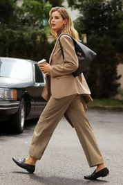 Cicy Bell Womens Dark Khaki Casual Work Blazers