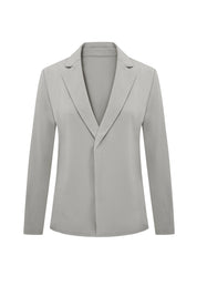 Cicy Bell Womens Grey Knit Blazer
