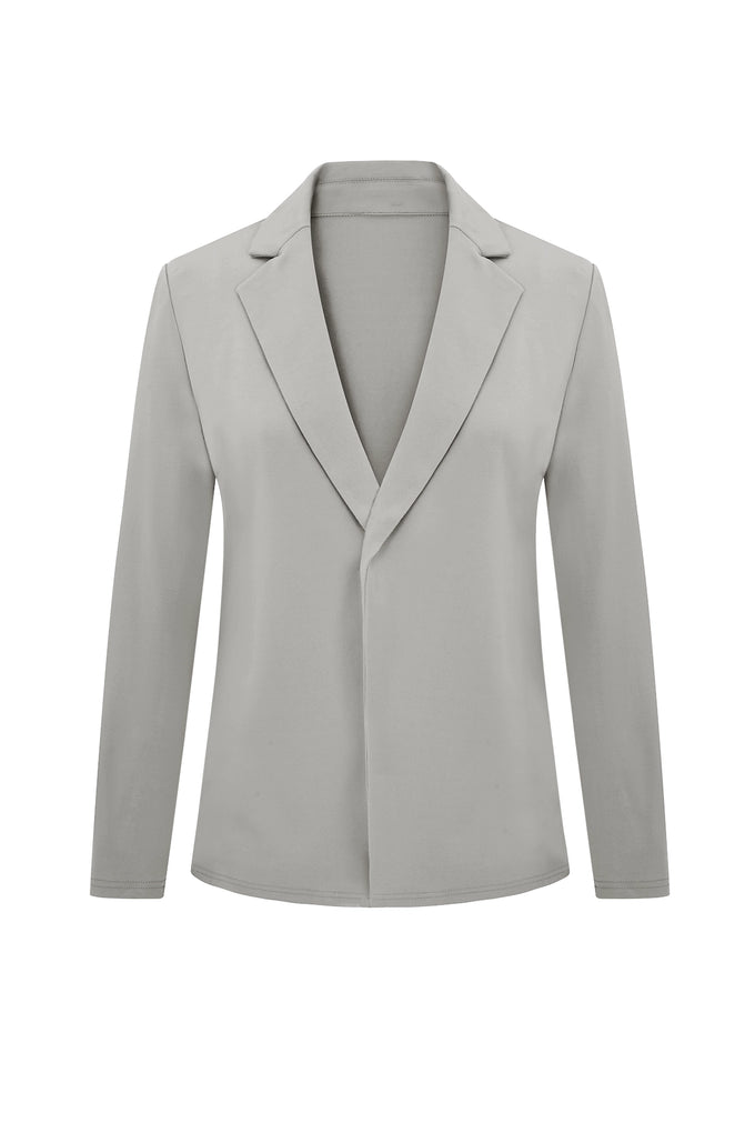 Cicy Bell Womens Grey Knit Blazer