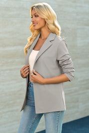 Cicy Bell Womens Grey Knit Blazer