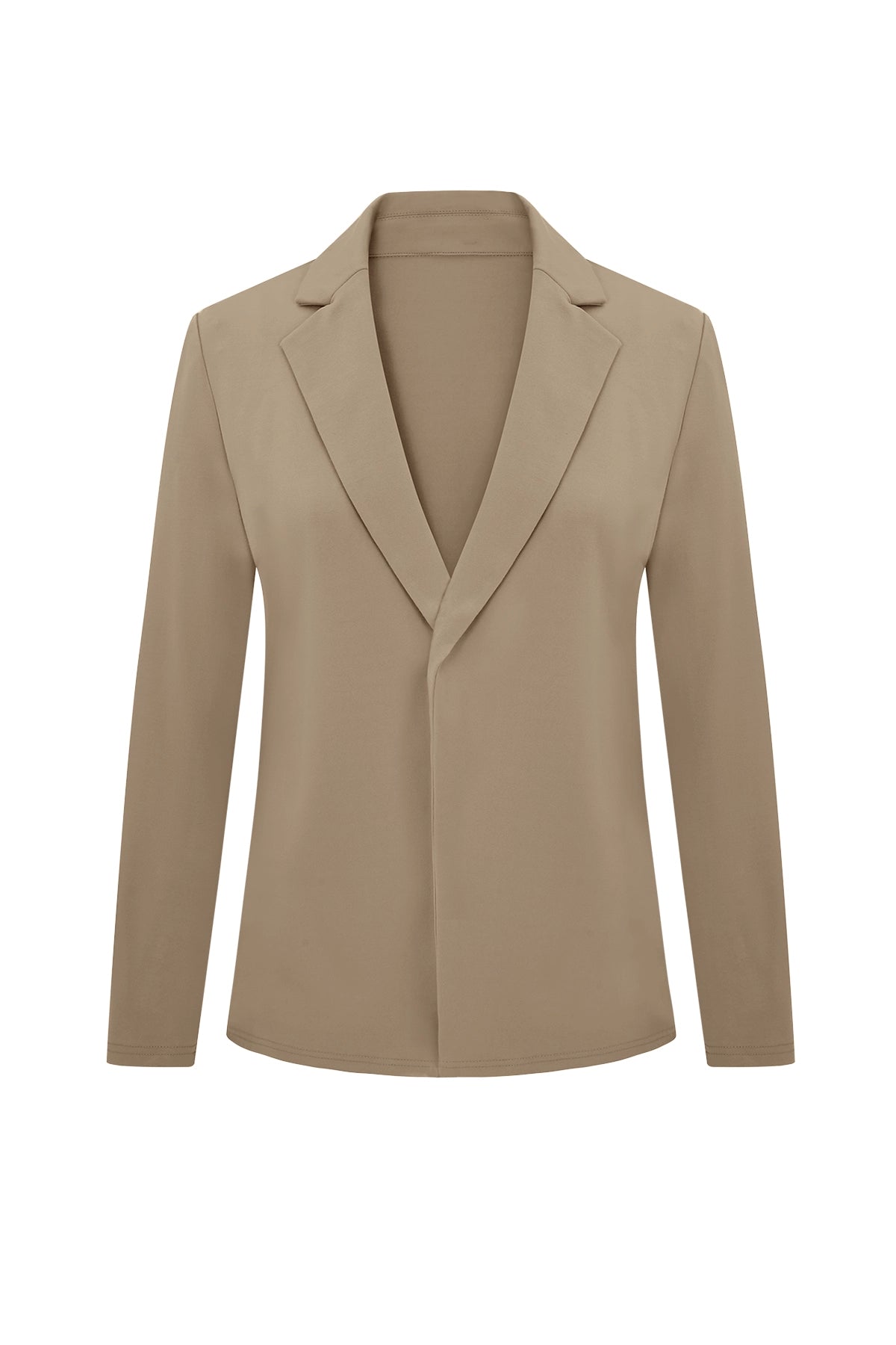 Cicy Bell Womens Khaki Knit Blazer