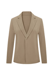 Cicy Bell Womens Khaki Knit Blazer