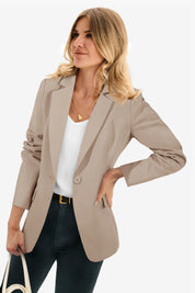 CICY BELL 0521 Womens Khaki Casual Work Blazers