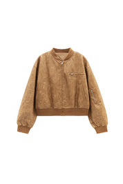 Cicy Bell Womens Caramel  Bomber Jackets