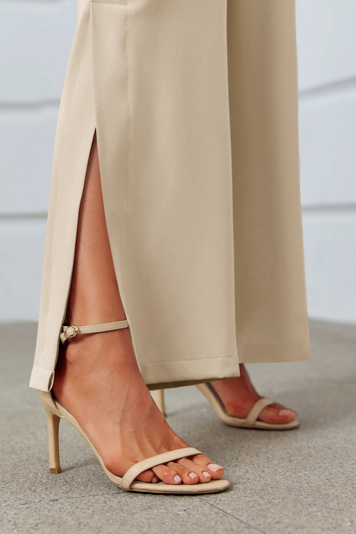 Cicy Bell Womens Light Khaki Dress Pants