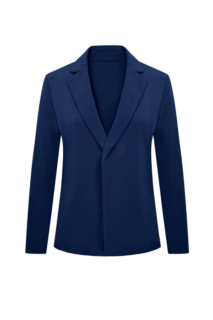 Cicy Bell Womens Navy Knit Blazer
