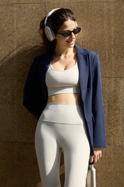 Cicy Bell Womens Navy Casual Work Blazers