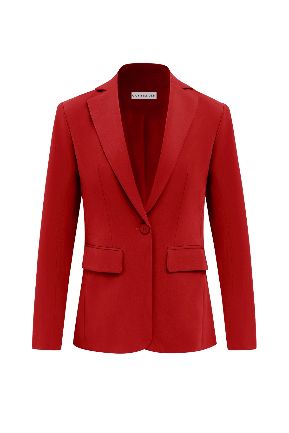 CICY BELL 0521 Womens Red Casual Work Blazers