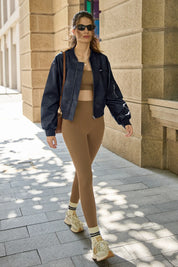 Cicy Bell Womens Navy Bomber Jackets