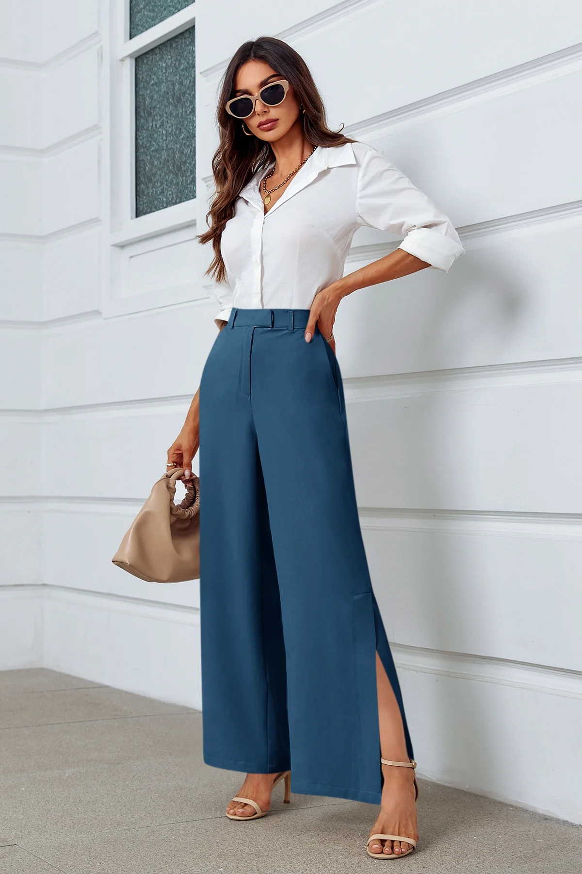 Cicy Bell Womens Navy Dress Pants