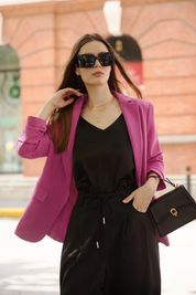 Cicy Bell Womens Purple Casual Work Blazers