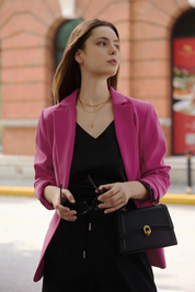Cicy Bell Womens Purple Casual Work Blazers