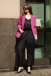 Cicy Bell Womens Purple Casual Work Blazers