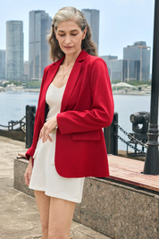 Cicy Bell Womens Red Casual Work Blazers