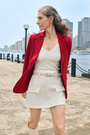 Cicy Bell Womens Red Casual Work Blazers