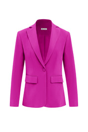 Cicy Bell Womens Rose Red Casual Work Blazers