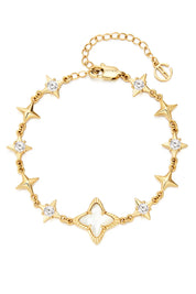 Cicy Bell 18k Gold Plated Cross Bracelet