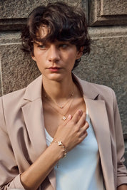 Cicy Bell 18k Gold Plated Cross Bracelet