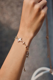 Cicy Bell 18k Gold Plated Cross Bracelet