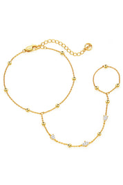 Cicy Bell Hand Chain 18k Gold Plated Bracelet