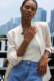 Cicy Bell Hand Chain 18k Gold Plated Bracelet