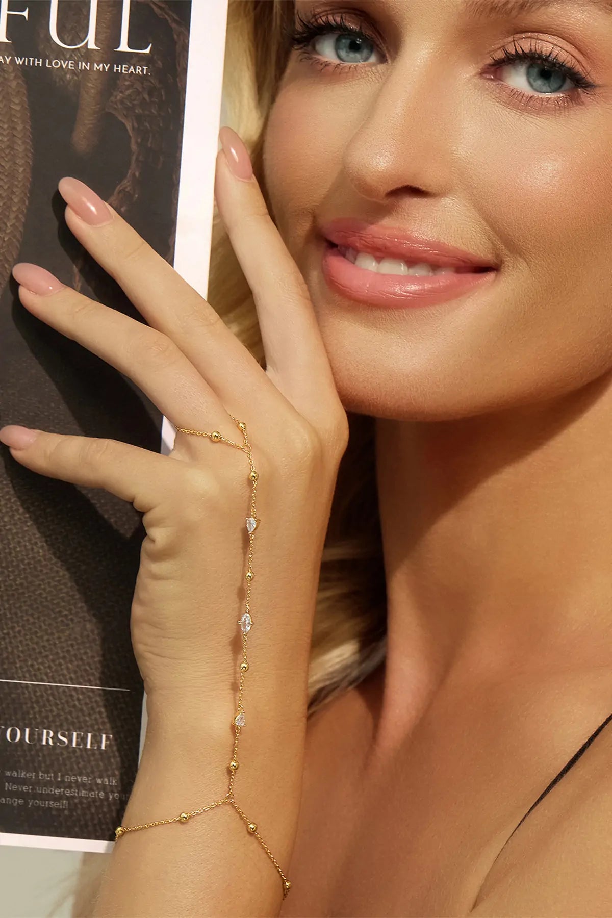 Cicy Bell Hand Chain 18k Gold Plated Bracelet