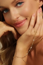 Cicy Bell Hand Chain 18k Gold Plated Bracelet