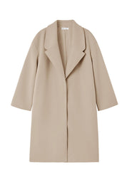 Cicy Bell Womens Apricot Wool Blend Trench Coat