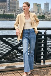 Cicy Bell Womens Beige Business Casual Blazer