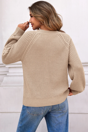 Cicy Bell Womens Beige Cable Sweaters