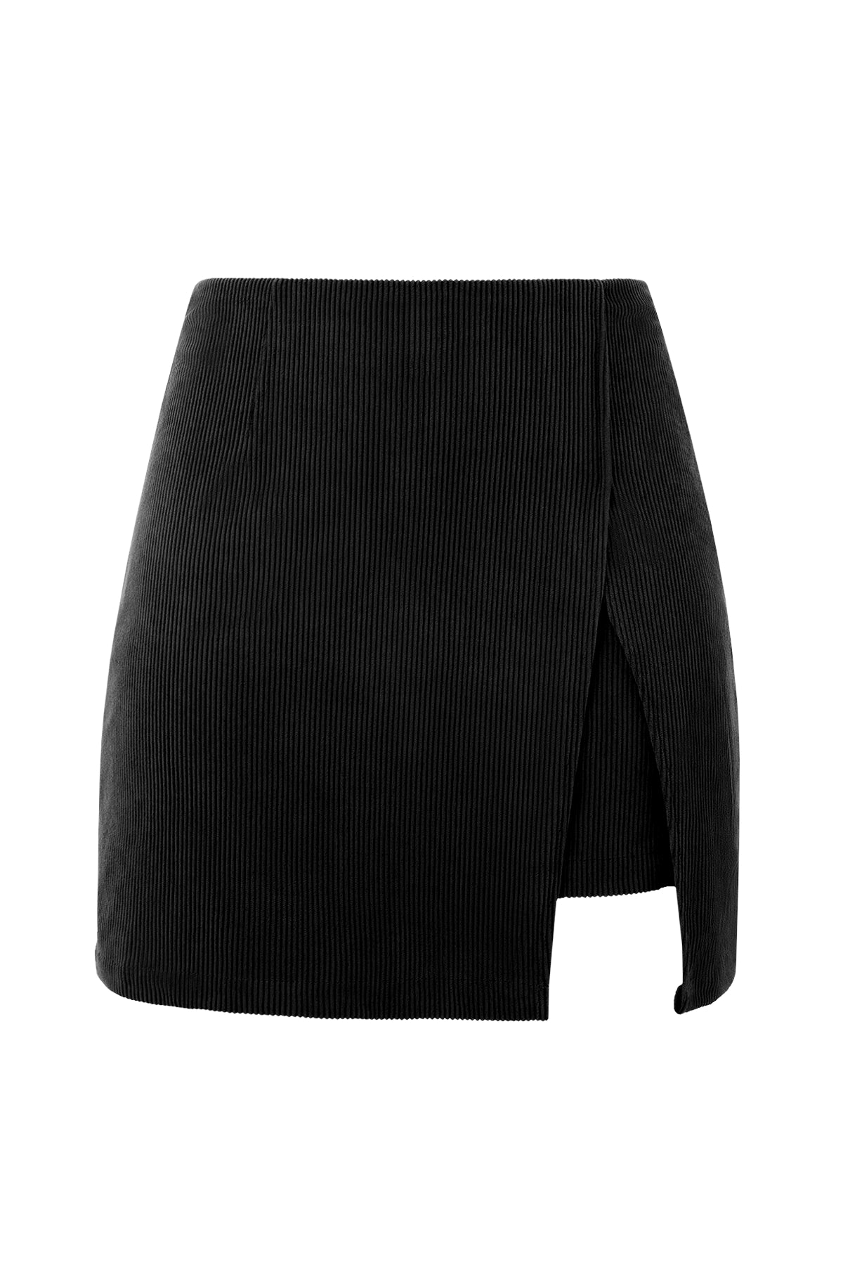 Cicy Bell Womens Black Corduroy Mini Skirt