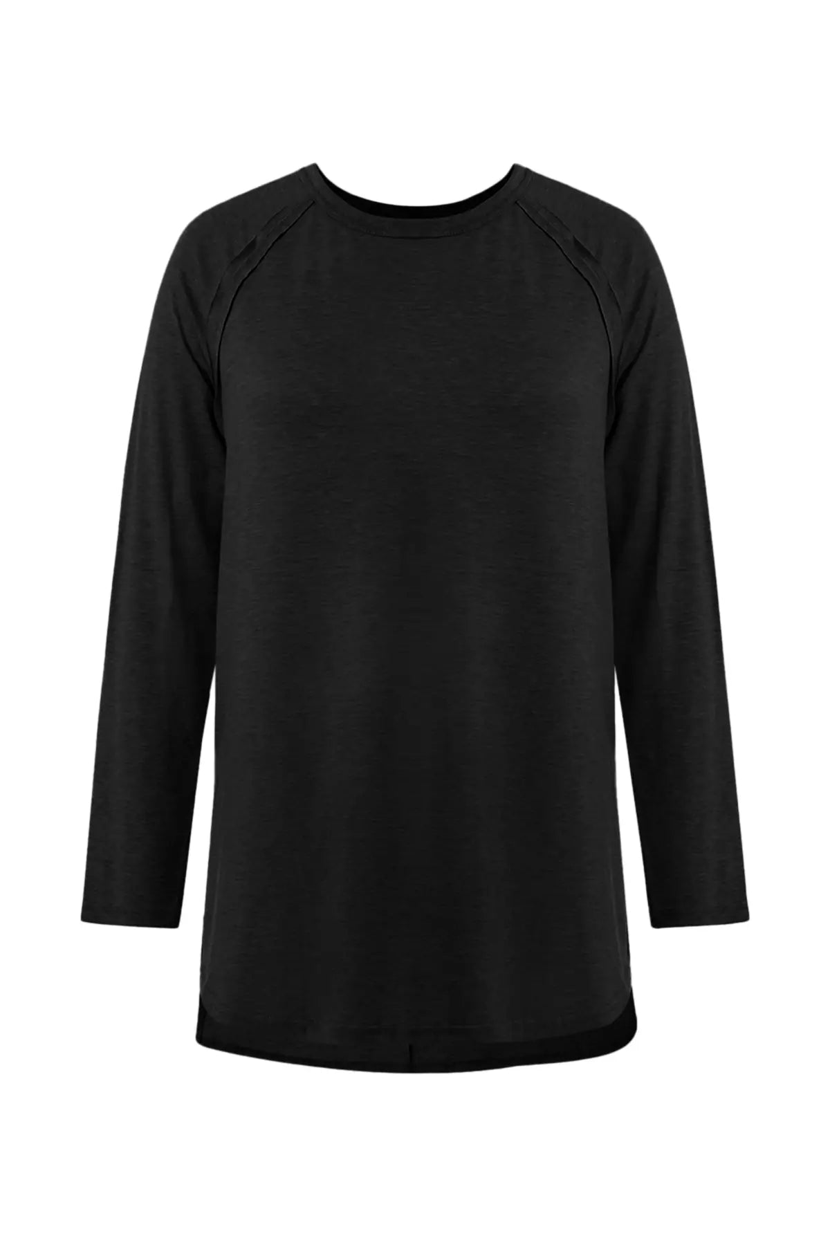 Cicy Bell Womens Black Long Sleeve Tunic Tops