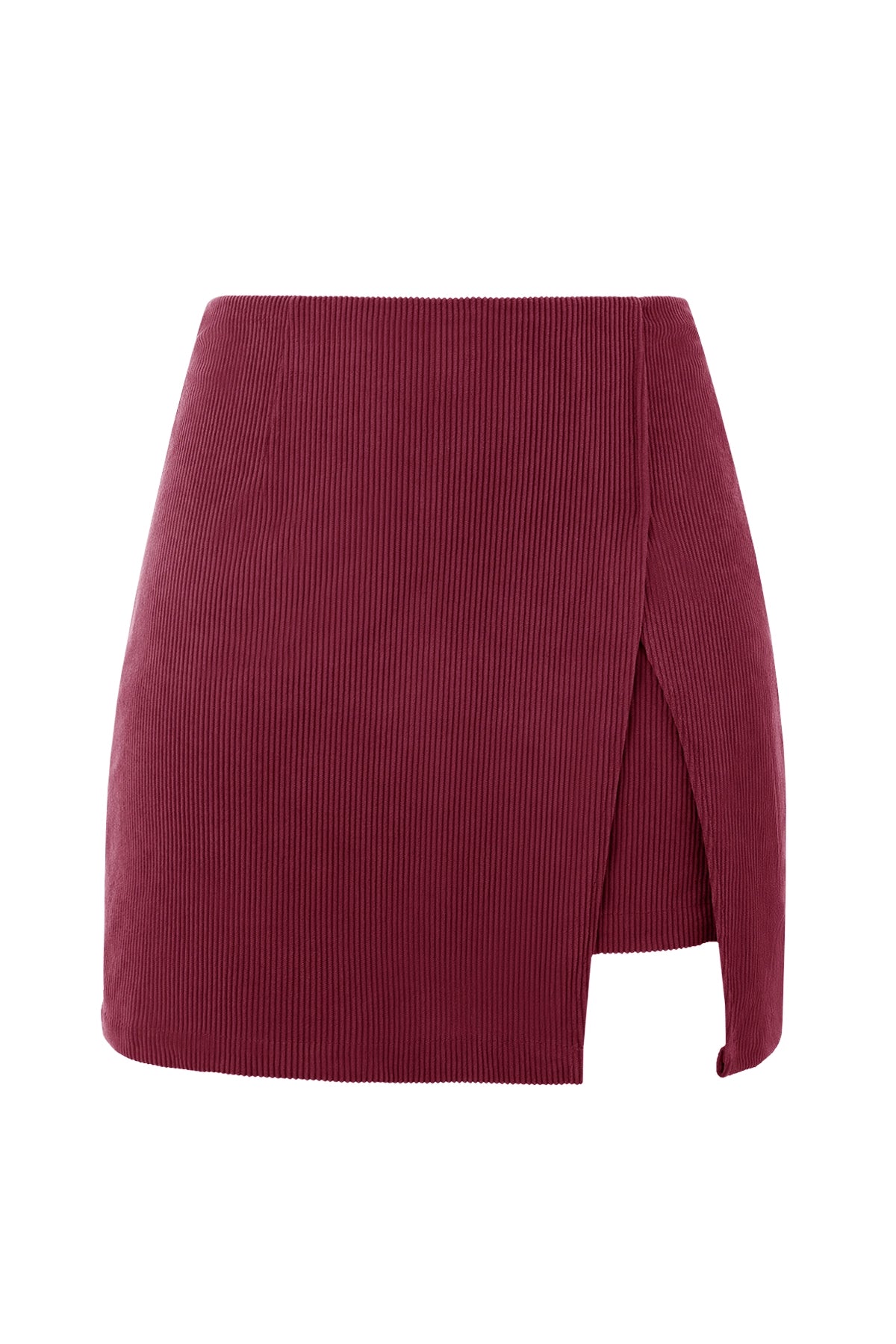 Cicy Bell Womens Burgundy Corduroy Mini Skirt