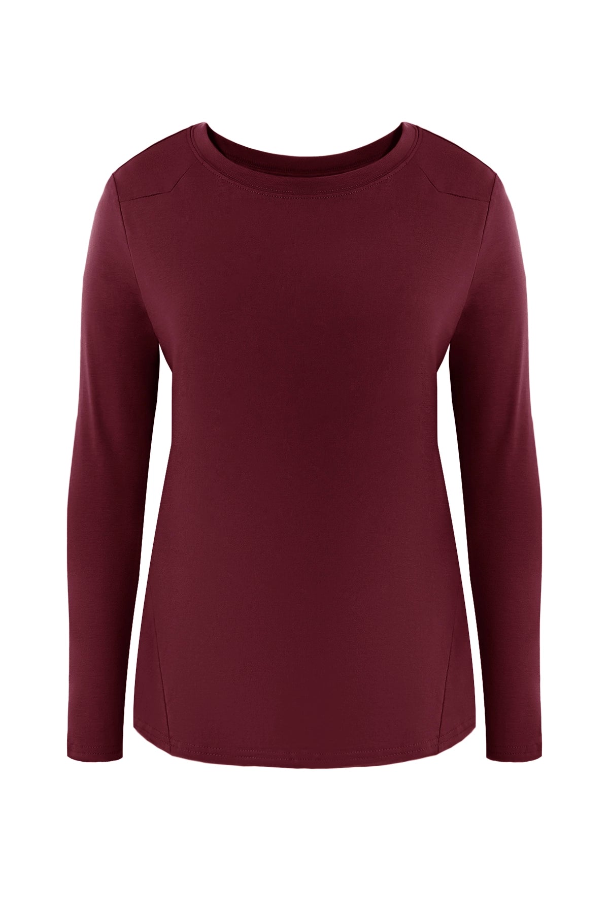 Cicy Bell Womens Burgundy Long Sleeve Shirts