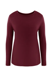 Cicy Bell Womens Burgundy Long Sleeve Shirts