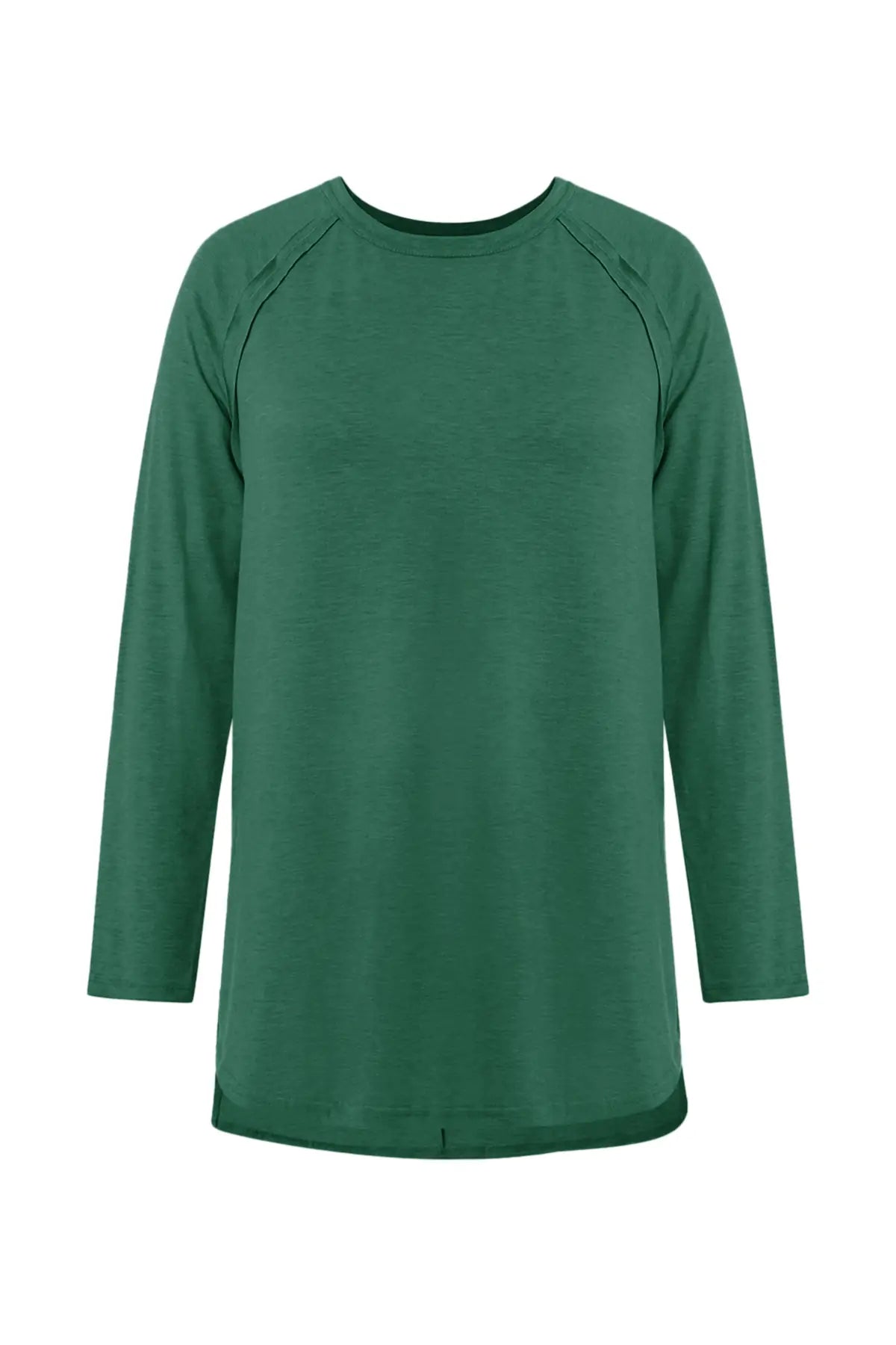 Cicy Bell Womens Dark Green Long Sleeve Tunic Tops