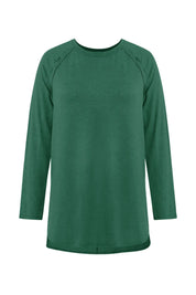 Cicy Bell Womens Dark Green Long Sleeve Tunic Tops