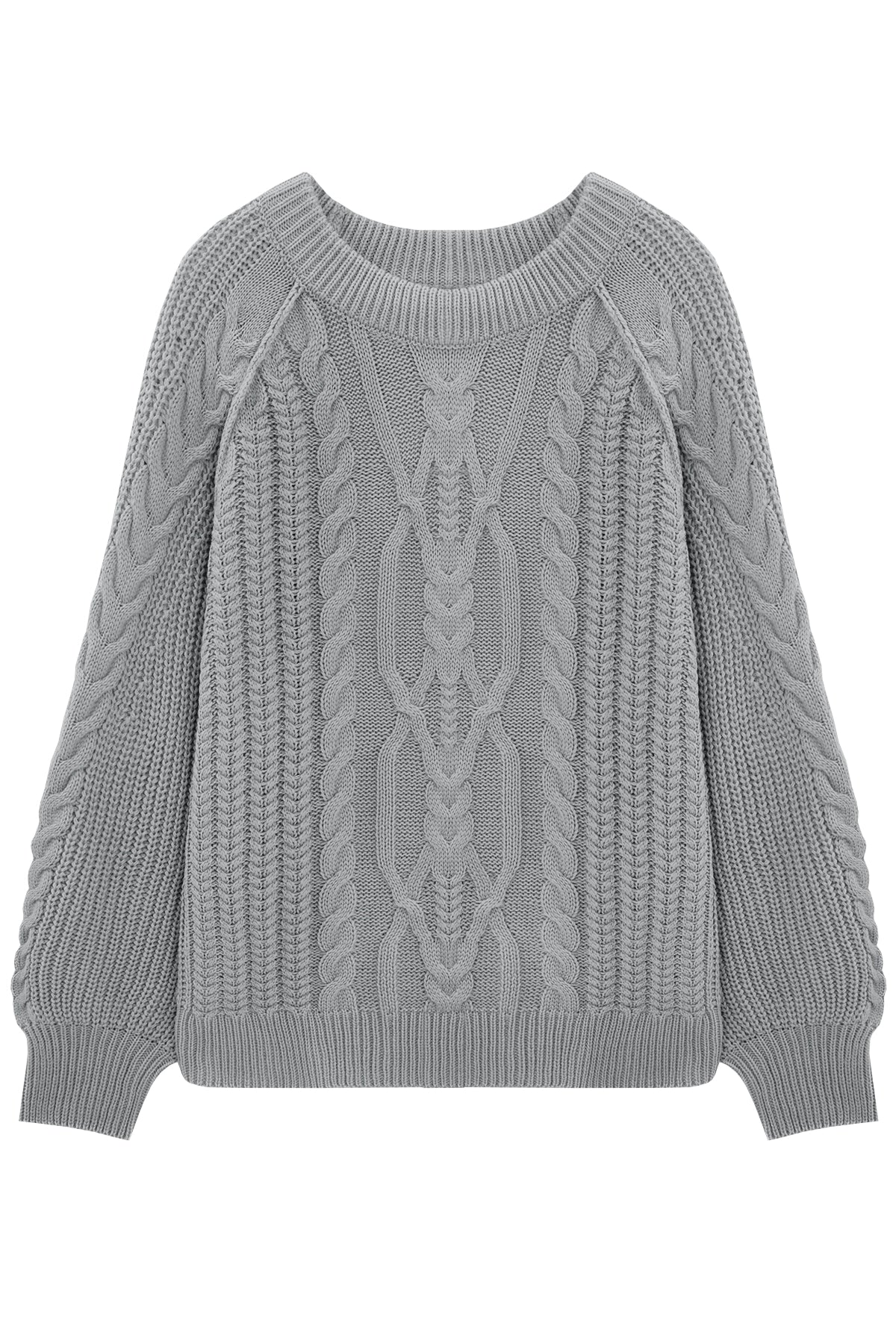 Cicy Bell Womens Gray Cable Sweaters