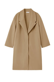 Cicy Bell Womens Khaki Wool Blend Trench Coat