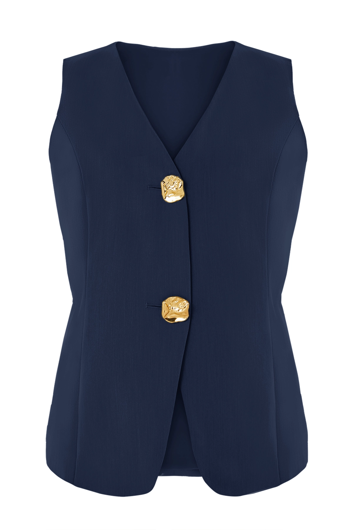 Cicy Bell Womens Navy V Neck Vest Tops