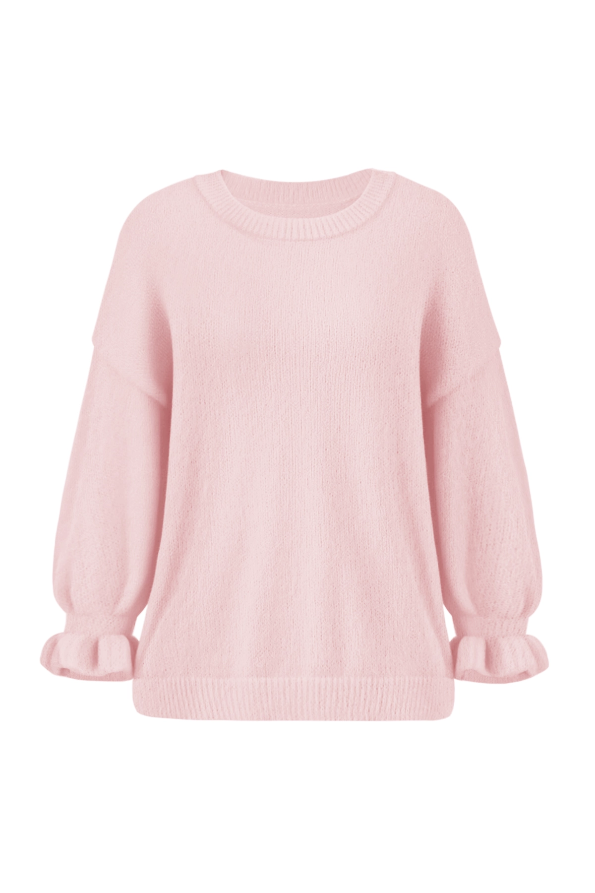 Cicy Bell Womens Pink Ruffle Sweaters